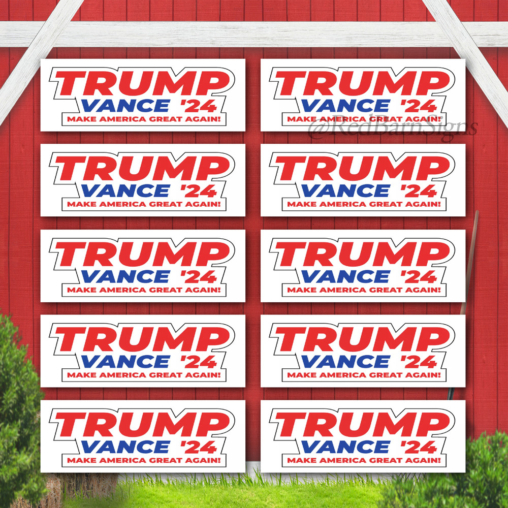 TRUMP VANCE 2024 Bumper Stickers Vinyl – Water- resistant