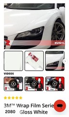 3M G10 Wrap Film Series 2080 – Gloss White 5ftx1ft With Application Card