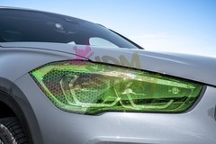 Headlight Hex Holographic Gloss Emerald Green Taillight Tint Film Fog Honeycomb