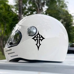 Creative Cross Pattern Motorcycle Sticker Waterproof Vinyl Decal Racing Helmet
