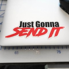 Funny Just Gonna Send It Vinyl Decal – Waterproof & Long-lasting for Outdoors