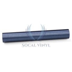 Premium Navy Blue Brushed Aluminum Steel Vinyl Wrap Sticker Decal Air Release