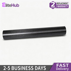 7D Premium Super Gloss Black Carbon Fiber Vinyl Wrap Bubble Free Air Release 6D