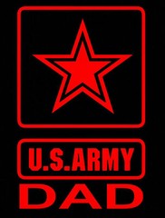 Army dad decal choose color military proud parent armed forces hero usa america