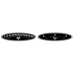 Murray V-Front Pedal Car Reproduction Gauges Vinyl Graphic Set
