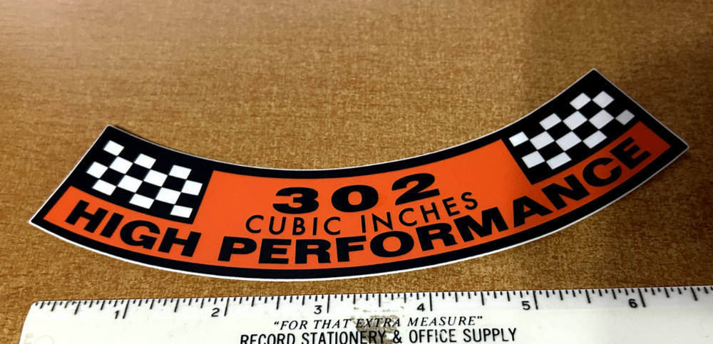 302 & 351 High Performance air cleaner decals stickers ford mustang cougar