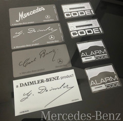 Windows Glass Decal Labels Set Stickers For Mercedes-Benz W201 W108 W109 W110