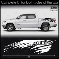 Splash Bed Box Side Stripes Decals For Chevrolet Silverado Colorado S10 WT LT EV