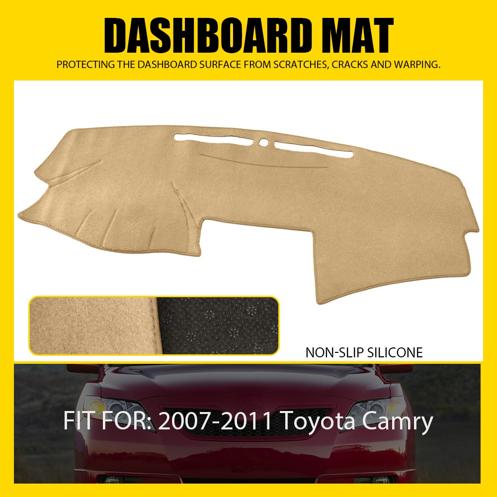 For Toyota Camry 07-11 Black Gray Beige Dashboard Cover NonSlip Dashmat Dash Mat