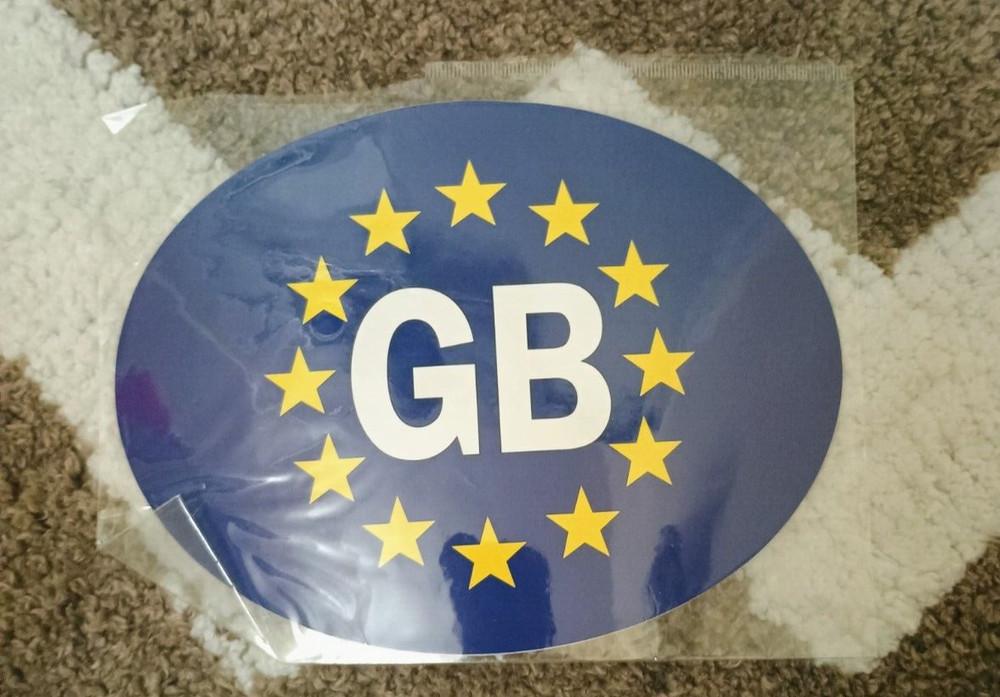 GB Great Britain EU European Union OVAL STICKER Van Car Bumper SEALED 7″ x 5″