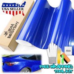 Sparkle Royal Blue Gloss Glitter Auto Car Vinyl Wrap Sticker Decal Sheet Film