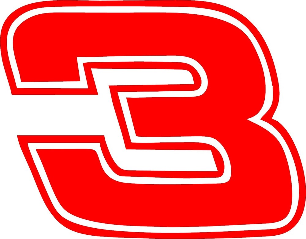 DALE EARNHARDT # 3 DECAL DIFFERENT SIZES A MUST HAVE FOR ALL NASCAR FANS