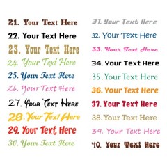 PERSONALIZED/CUSTOM FREE TEXT Vinyl Car Decal for Windshield Racing Stripes FT77