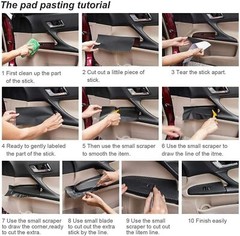 Black Car Interior Wrap Sticker 6D Carbon Fiber Vinyl Film Car Auto Decal + Tool