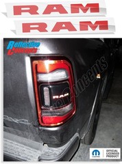 RAM Taillight Lettering Decal Stickers for 2019-2024 Ram w/LED taillights