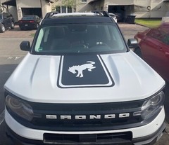 2021+ FOR FORD BRONCO SPORT Hood Star Vinyl Graphic Decal MATTE BLACK