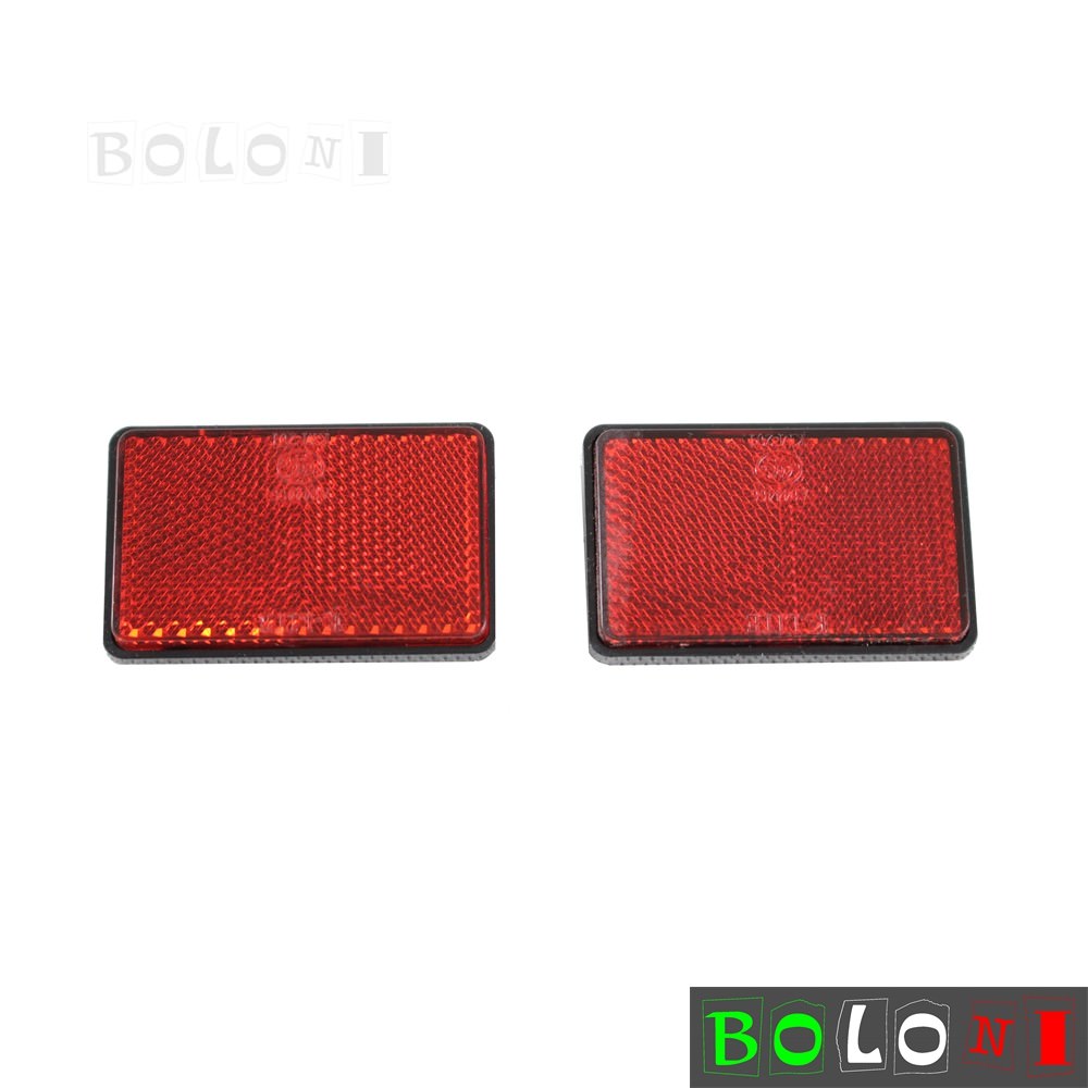 2x Rectangle Red Reflector Bolt On Side Marker For Truck Bus Trailer Dirt Bikes