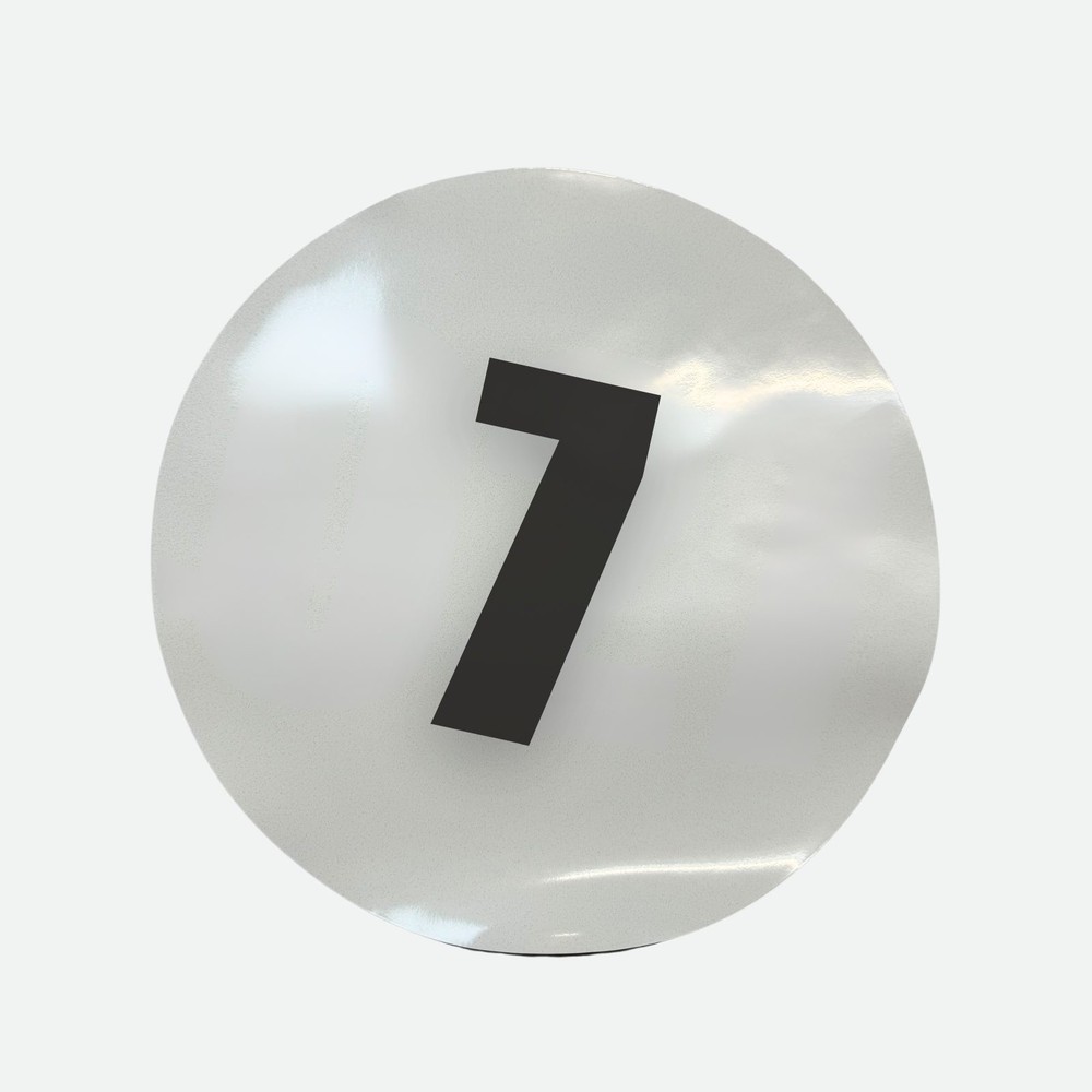 Pair of 12″ Magnetic Race Car Number 7 Circular Magnet