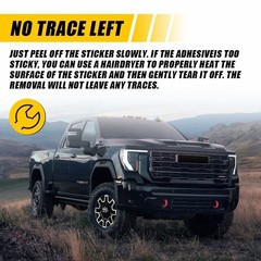 Smoked Vinyl Side Marker Covers For 2024 25 GMC Sierra HD 2500 3500 Precut 4-20X