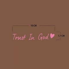 1X Pink Trust In God Car Side Rear View Mirror Auto Decal Truck Window Sticker