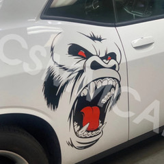 Stickers Horror Ape Totem Graphics For Car Body Hood Side Fender Vinyl Decal