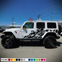 Vinyl Decal for Jeep Wrangler JL JK Splash Design Graphic Sticker Distorted wrap