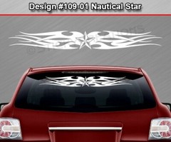 109-01 NAUTICAL STAR Windshield Decal Window Sticker Vinyl Graphic Banner Star