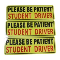3Pcs Student Driver Magnet Car Signs Car Bumper Sticker Decal Please Be Patient