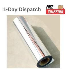 Chrome Mirror Vinyl Wrap Silver 12×78 Inch Self Adhesive Car Film Decal Wrap