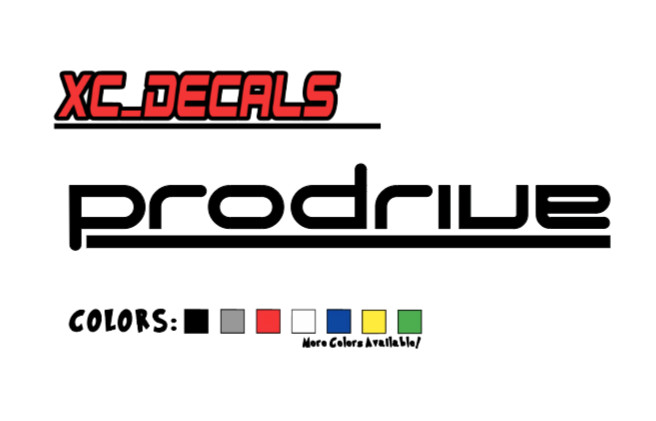Prodrive (x2) Pair Decal Sticker Graphics Logo Motorsports Unlimited Performance