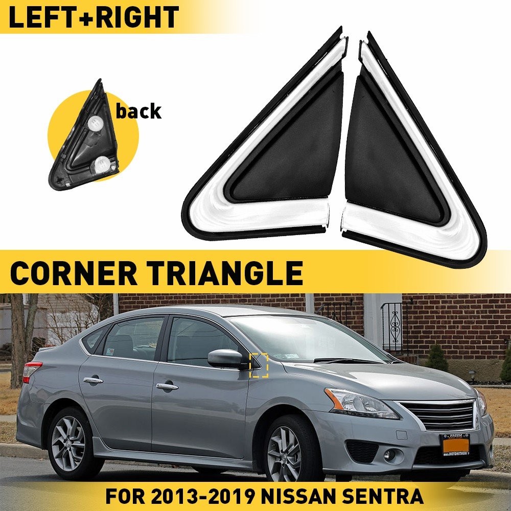 1/2Set Front Left & Right Fender Trim /Mirror Finisher Fit For 2013-2019 Nissan