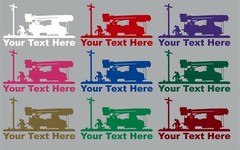 Lineman Electrician Praying Custom Name Car Truck Window Vinyl Decal Sticker