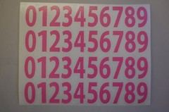 0-9 Numbers Vinyl Sticker Decals SET OF 40 Pick Color & Size 1/2″ – 12 ” (V446)