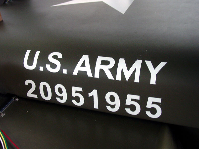 Custom US ARMY serial numbers hood decal decals fit Jeep CJ Renegade Wrangler