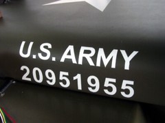Custom US ARMY serial numbers hood decal decals fit Jeep CJ Renegade Wrangler