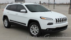 3M Vinyl Graphic Stripes Door Rocker BRAVE Decals for 2014-2023 Jeep Cherokee