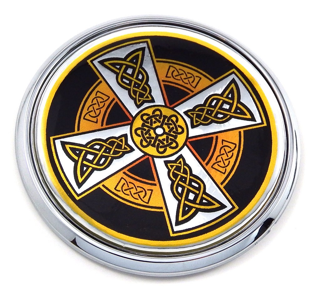 Celtic Flag 2.75″ Car Chrome Round Emblem Decal 3D Sticker badge DC1