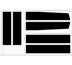 NEW 9″ Double Center RACING STRIPES Glossy Black vinyl Decal (Chevy CORVETTE C5)