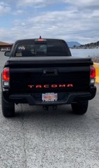 Toyota Tacoma Tailgate Insert Letters 3D (It GLOWS) Fits 2016-2023