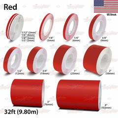 RED Roll Vinyl Pinstriping Pin Stripe Car Motorcycle Line Tape Decal Stickers