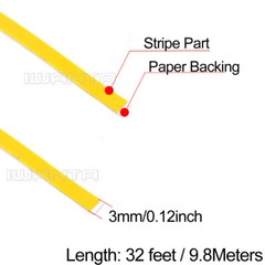1/8″ 3mm Red & Yellow Pinstriping Pin Stripe DIY Tape Vinyl Decal Sticker 32ft