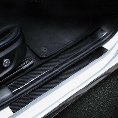 5D Carbon Fiber Car Door Protector Sill Scuff Cover Sticker Antiscratch Strip