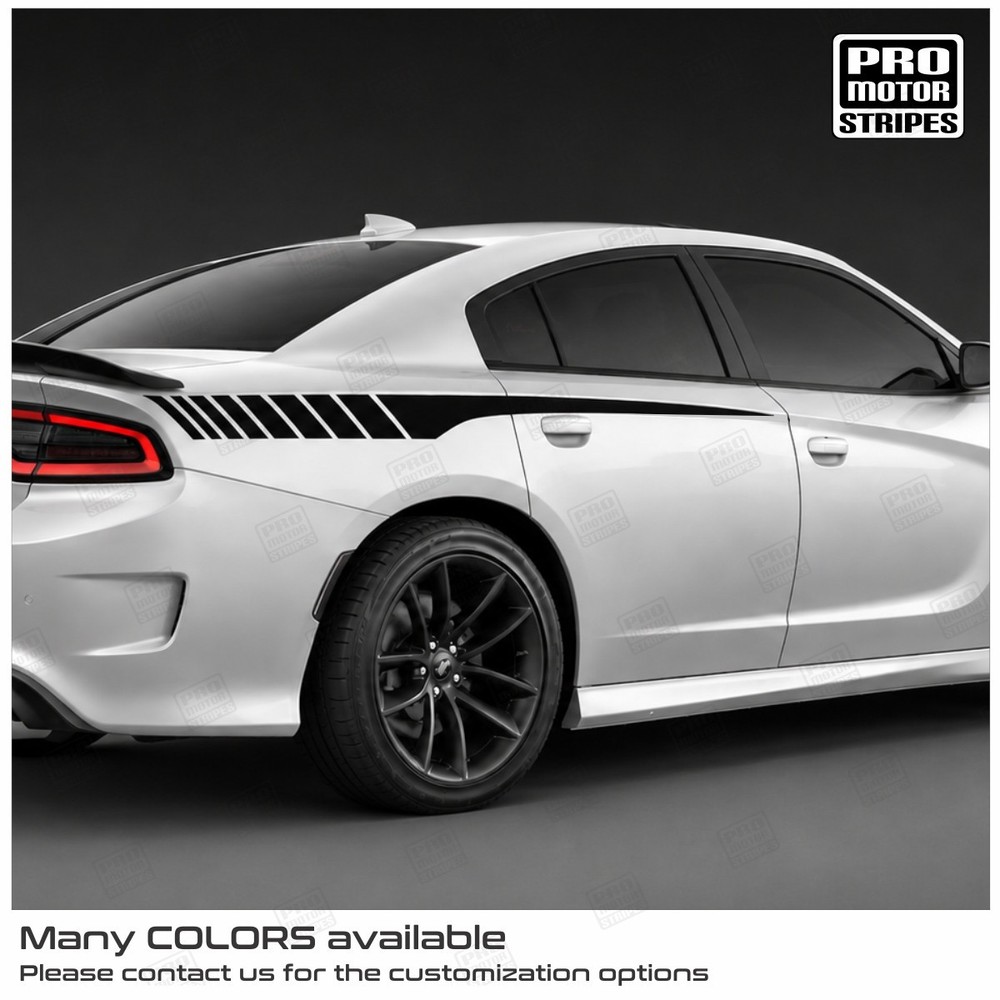 Dodge Charger 2011-2023 Rear Quarter Side Accent Decals Stripes (Choose Color)