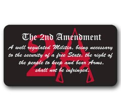 2nd Amendment Script Text Sticker 5″ Wide 2A Laminated Vinyl Decal