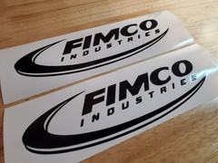 fimco sprayer DECALS STICKERS GLOSS black 10×2.8 (2) FAST USA