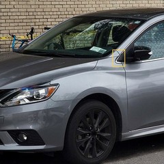 1/2set Side Front Right Left Trim/Mirror Finisher Fender for Nissan 13-19 Sentra