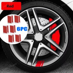6X Red Reflective for 16″-21″ Car Wheel Rim Vinyl Decal Sticker Accessories NEW