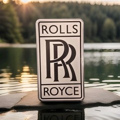 Pair of original ROLLS ROYCE decals stickers NOS Parts Racing 5″x3″