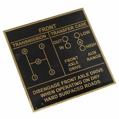 Brass Black Dash Data Plate 3 Unit For Jeeps Willys Ford CJ2A CJ3A CJ3