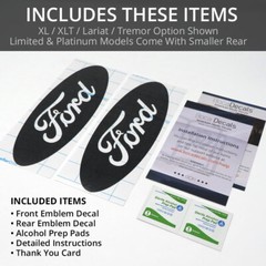 BocaDecals 2015-2023 Ford F150 Emblem Overlay Insert Decals (SET OF 2)